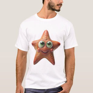 T-shirt Bébé Requin & Étoile de Mer Design Mignon Océan En