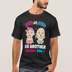 T-shirt Bébé rose Ou Bleu Big Brother Aime Votre Bébé Show