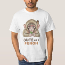 Bébé singe mignon comme un coup de poing avec papi