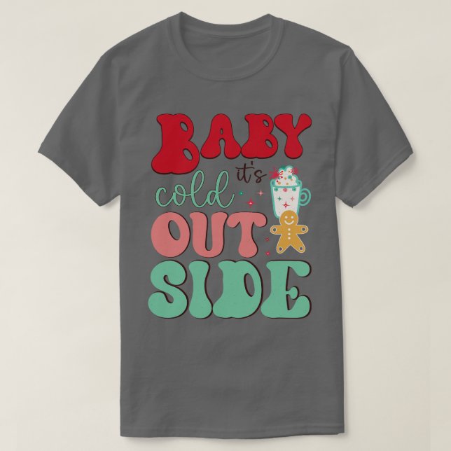 T-shirt bébé son froid dehors (Design devant)