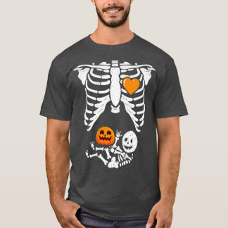T-shirt Bébé squelette enceinte Cage thoracique à rayons X