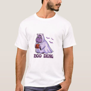 T-shirt Bébé thaï mignon Hippo Moo Deng Boo Deng fantôme H