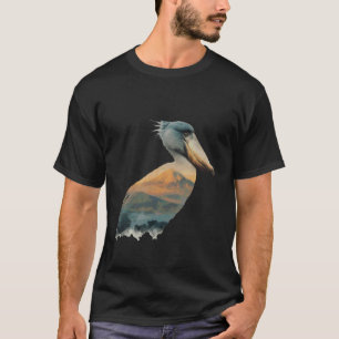 T-shirt Bec de chaussure Oiseau africain Animal Cigogne Am