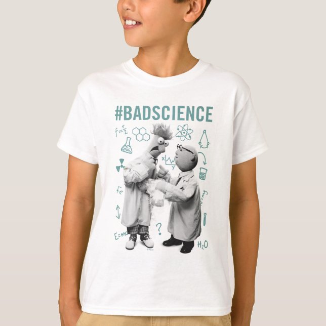 T-shirt Bécher et Bunsen| #Mauvaise science (Devant)