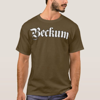 T-shirt Beckum écrit avec une police gothique