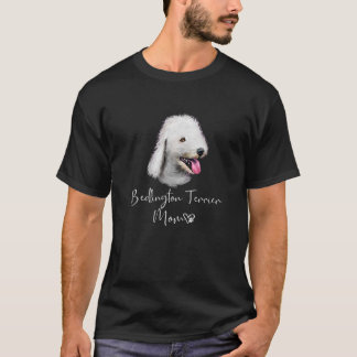 T-shirt Bedlington Terrier Maman mignonne Chien chiot prop