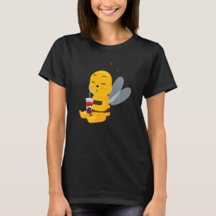 T-shirt Bee Bubble Tea 4 juillet Drapeau Américain Usa