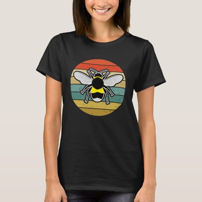 T-shirt bee bumblebee insect animal love retro (Devant)