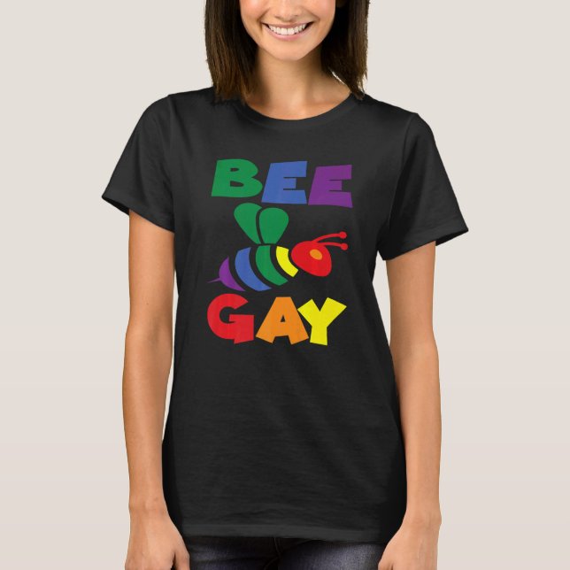 T-shirt bee gay bee equalisation and human rights (Devant)