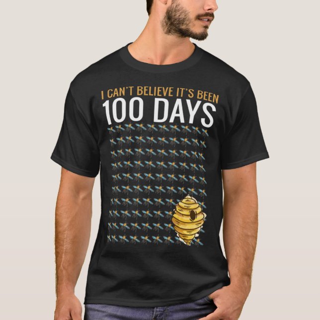 T-shirt Bee Hive Tree 100 Days Of School Teacher Boys (Devant)