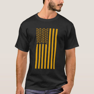 T-shirt Bee Honeycomb Drapeau américain apiculture patriot
