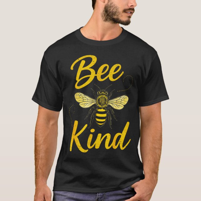 T-shirt Bee Kind Sitive Quote Cute Funny Design For Kids  (Devant)