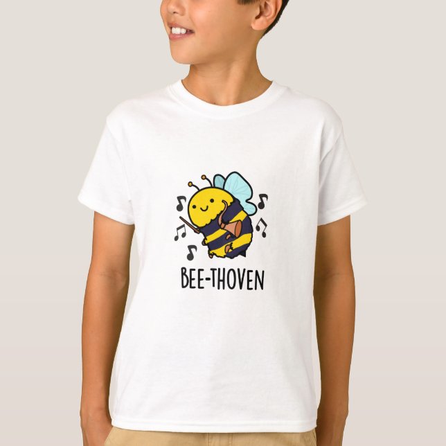 T-shirt Bee-thoven Funny Music Bee Pun (Devant)