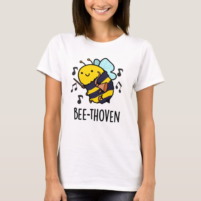 T-shirt Bee-thoven Funny Music Bee Pun (Devant)
