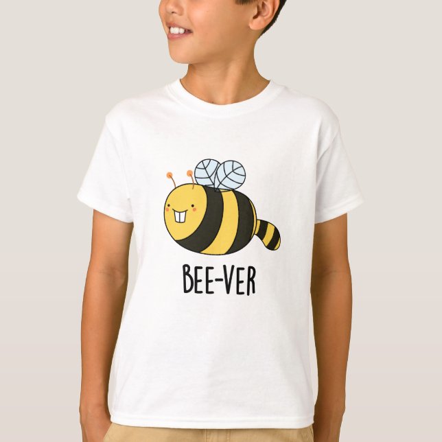 T-shirt Bee ver Funny Animal Beaver Bee Pun (Devant)