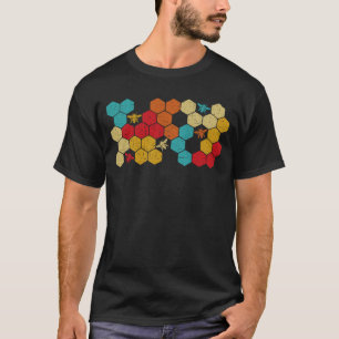 T-shirt Beekeeper Bee Retro Vintage Honeycomb
