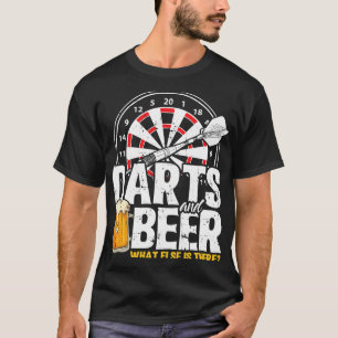 T-shirt Beer Darts Player Cadeau 180 fléchettes Bière