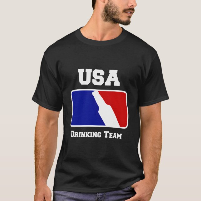 T-shirt Beer de l'équipe de boisson Usa (Devant)