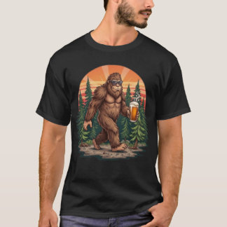 T-shirt Beer Drinking Bigfoot