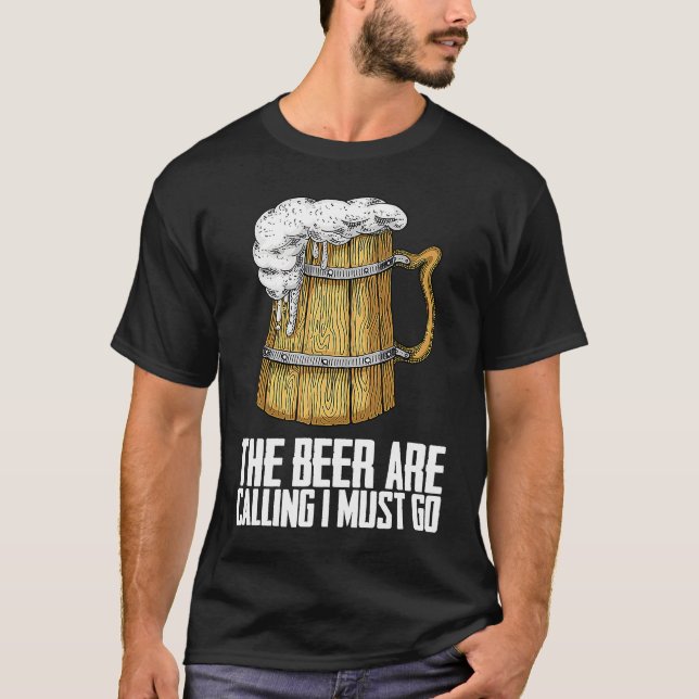 T-shirt Beer drinking  Drink  Beer man (Devant)