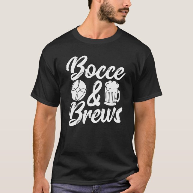 T-shirt Beer Drinking Italian Bowling Game Beer Drinker Bo (Devant)