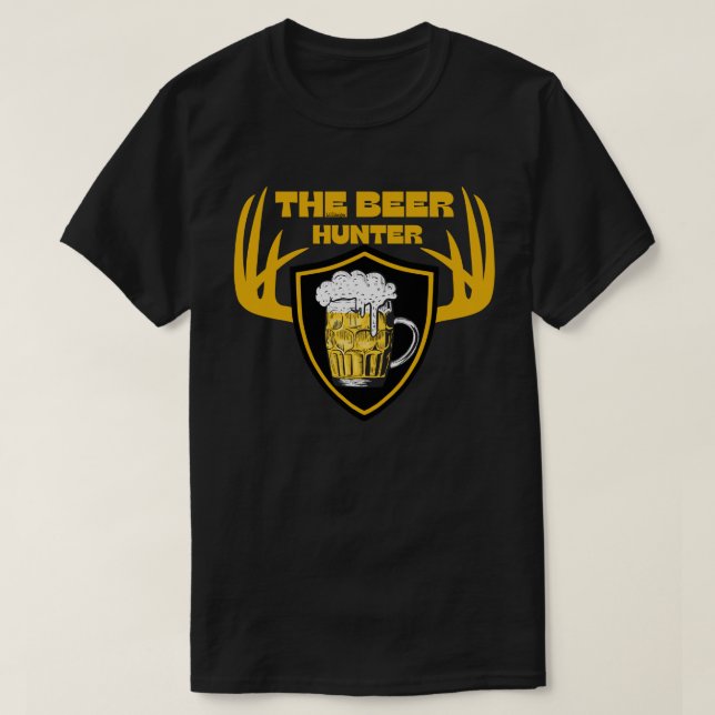 T-shirt BEER HUNTER amusant bonhomme de bière offre (Design devant)
