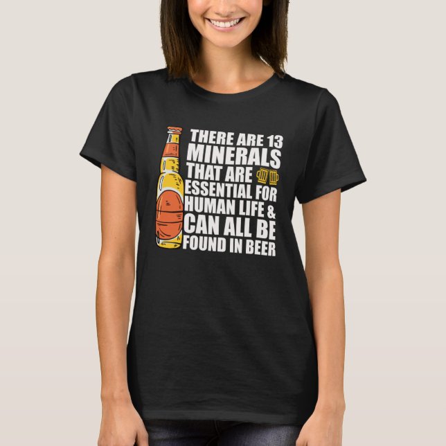 T-shirt Beer is Essential for Life Fun Fact  Beer Drinker (Devant)