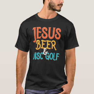 T-shirt Beer Jesus et Disque Golf Chaîne Sports Frisbee Ci