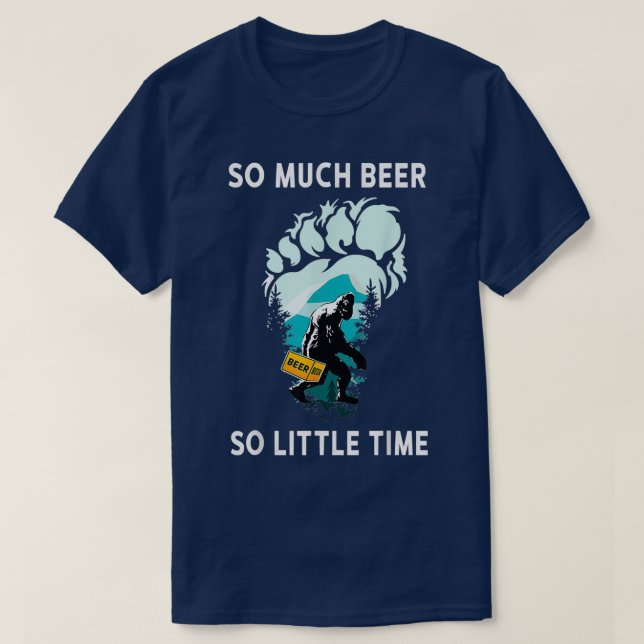 T-shirt Beer Lover Bigfoot Boire Bière Funny Sasquatch Don (Design devant)