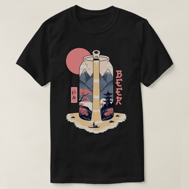 T-shirt Beer paysage japonais (Design devant)