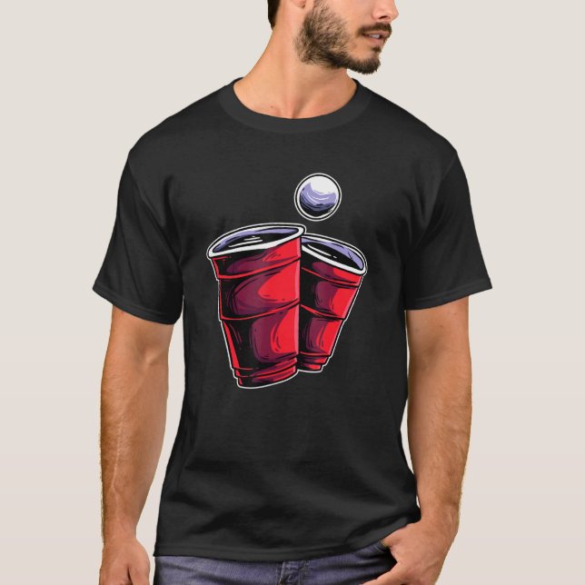 T-shirt Beer Pong Beirut Boire Jeu Ping Pong Ball Bière (Devant)