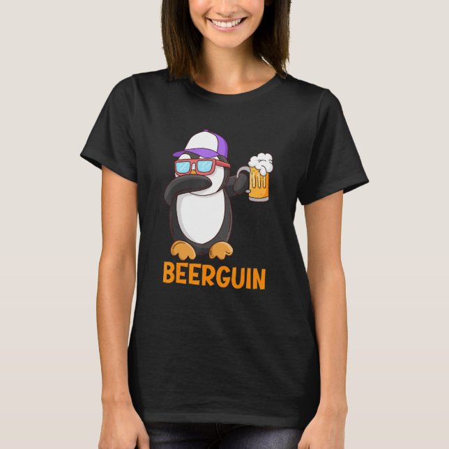 T-shirt Beerguin Beer Penguin Party (Devant)