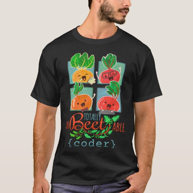 T-shirt Beet Garden Plant & Tech Theme  Totally Unbeetable (Devant)