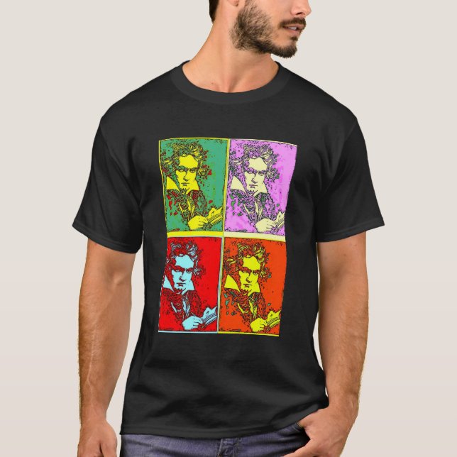 T-shirt Beethoven pop-art (Devant)