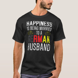 T-shirt Beg Married To A German Husband Wife Germany Fla