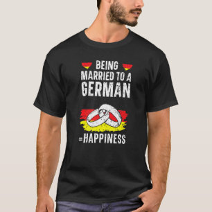 T-shirt Beg Married To A German Husband Wife Germany Fla