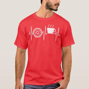 T-shirt Beignet Amateur de café drôle Donut Amateur de be