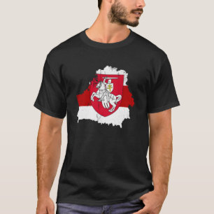 T-shirt Belarus White Red Pagonya Flag Support Belarus Pro