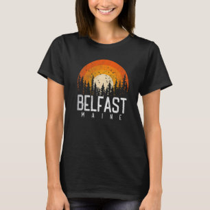 T-shirt Belfast Maine ME Retro Style Vintage les années 70