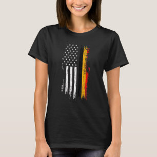 T-shirt Belge American Flag Pride Belgique États-Unis Tee 
