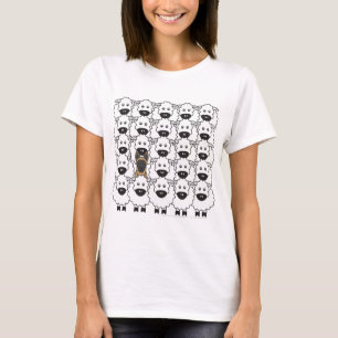 T-shirt Belge Malinois chez les moutons