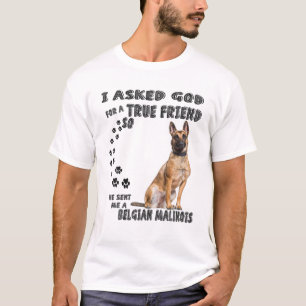 T-shirt Belge Malinois Citation Maman Papa, Pasteur Belga 