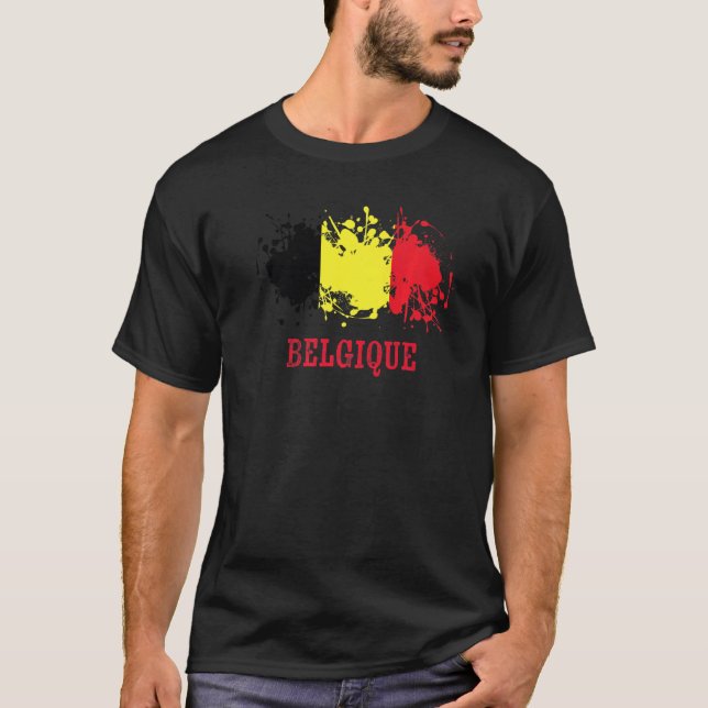 T-shirt Belgian enthusiasts for Belgique or Belgien and Be (Devant)
