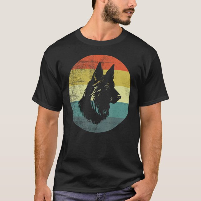 T-shirt Belgian Tervuren Dog Retro Style (Devant)