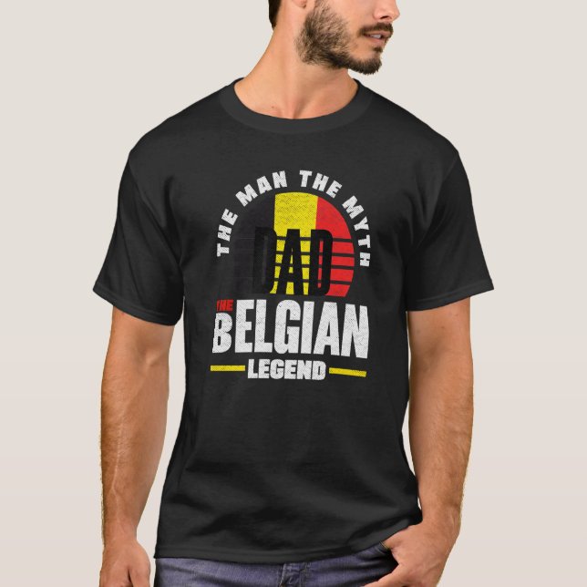 T-shirt Belgique Belgique Flag Père (Devant)