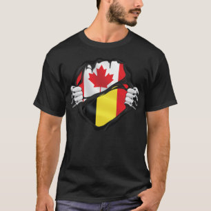 T-shirt Belgique Drapeau des racines arrachées aux mains c