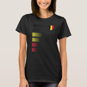 T-shirt Belgique Drapeau Emblème Patriotique Belge Nationa