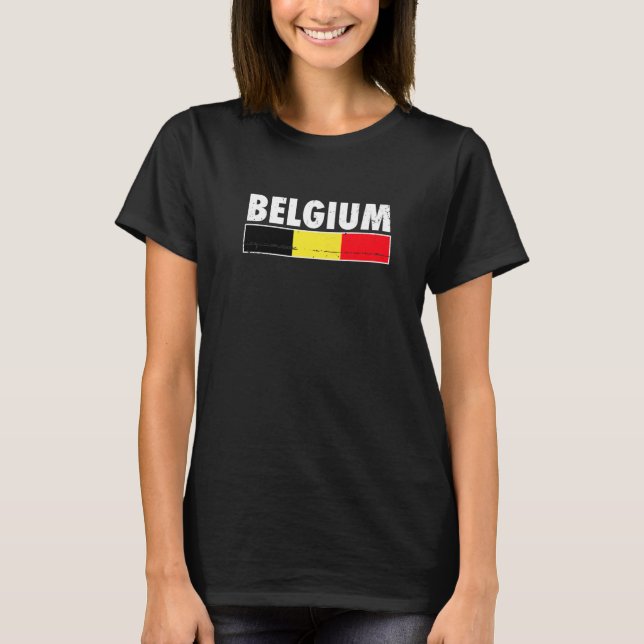 T-shirt Belgique Fier Drapeau belge 1 (Devant)