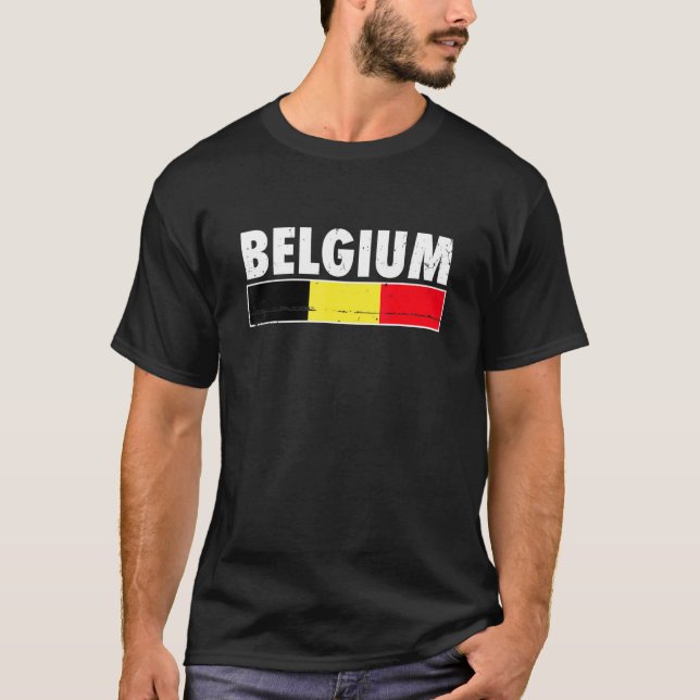 T-shirt Belgique Fier Drapeau belge 2 (Devant)
