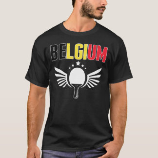 T-shirt Belgique Ping Pong Belge Table Tennis Team Suppo